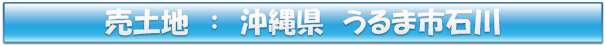 売土地:沖縄県うるま市石川