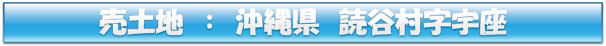 売土地:読谷村字宇座